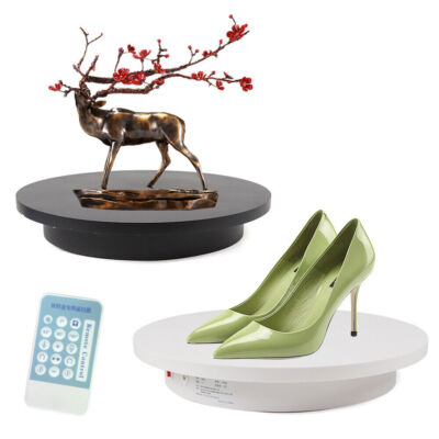 Electric 360° Turntable Rotary Table Two-Way Display Stand Remote Control 16.5''