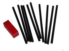 10 Black  P-Tex PTex Rods p tex light and drip plus bonus wax Free Ship NEW