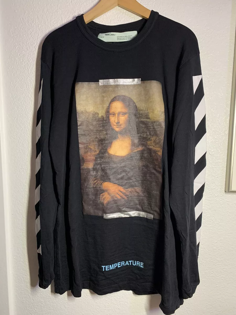 2018 Off-White Virgil Abloh Mona Lisa Long Sleeve T-Shirt Men’s Large Black