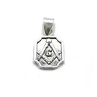 Small Plain Sterling Silver Masonic Pendant Charm Solid Hallmarked 925 Handmade