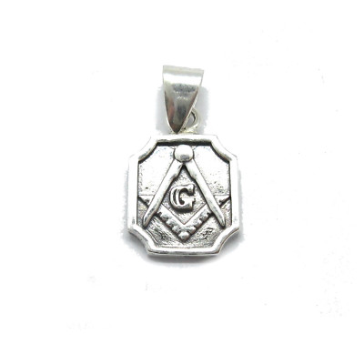 Small Plain Sterling Silver Masonic Pendant Charm Solid Hallmarked 925 Handmade