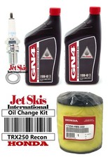 Honda TRX250 TE TM Recon 250 Oil Change Kit Air Filter NGK Spark Plug & Washer