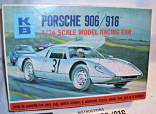 AURORA K&B PORSCHE 906/916 SLOT CAR 1:24 IN GREY BUILT UP BOXED