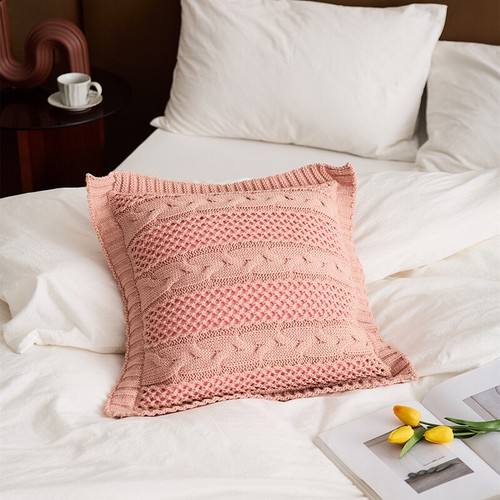 Knitted Cushion Cover Tassel Pillow Covers Sofa Bed Square Pillowcase Home Decor - Picture 77 of 93