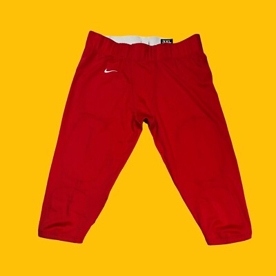 Nike Mens Size 3X Team Defender Football Open Field Compression Red Tights  Pants