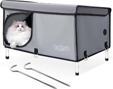 Outdoor Cat House Elevated,Insulated Feral Cat House Outdoor for Winter,Waterpro