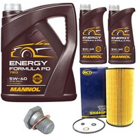 MotoröL Set Mannol 5W-40 7 Liter + ÖLfilter + Schraube FüR Bmw 3Er E36 5Er 7Er