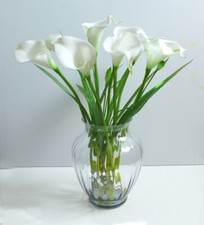 10 Pcs Calla Lily Artificial PU Flower With Grass Wedding Decoration  72 