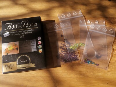 Addi Pearls Ring Schmuck Kit zum Selbst machen blau-grün-violett