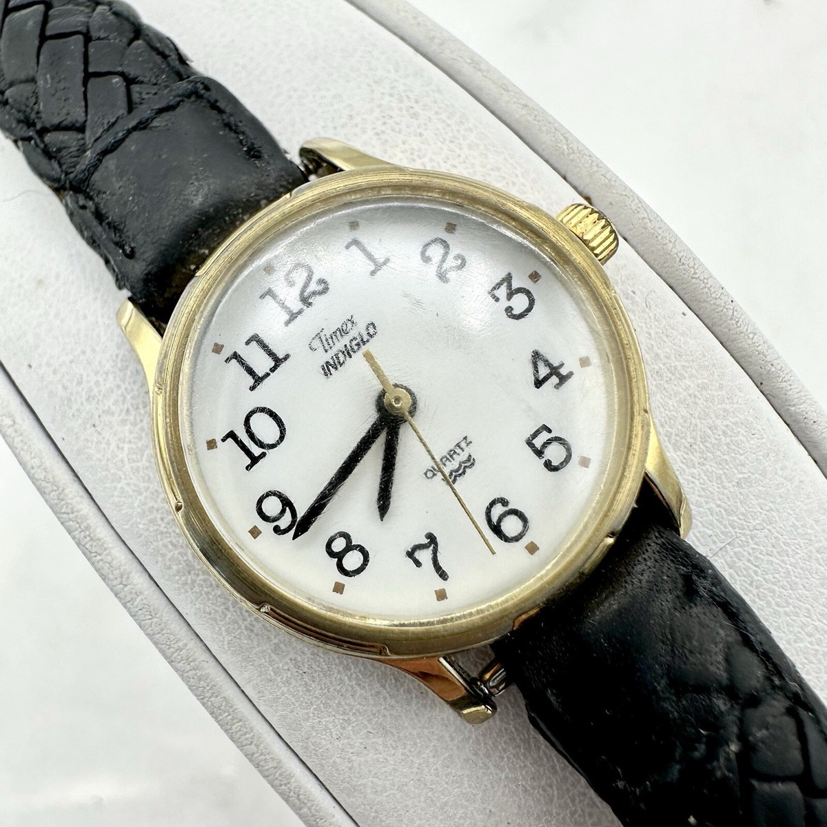 Timex Classic Gold and Black Timepiece Timex Vintage Black Gold Tone Watch – Darling Degenerate main image 3