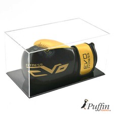 Boxing Glove Display Case - Single Landscape (Black Base)