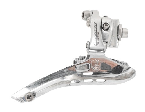 Campagnolo Record 2x 10 Speed Road Bike Front Derailleur SILVER Braze-On Vintage