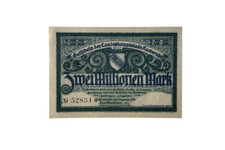 Original Landeshauptstadt Karlsruhe 2 Millionen Mark  1923