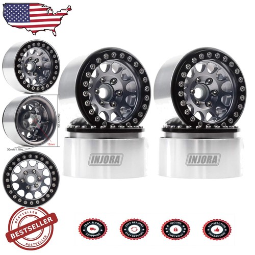 High-Quality 1.9 Inch RC Beadlock Wheel Rim Set for 1:10 Crawlers - 12mm Hex