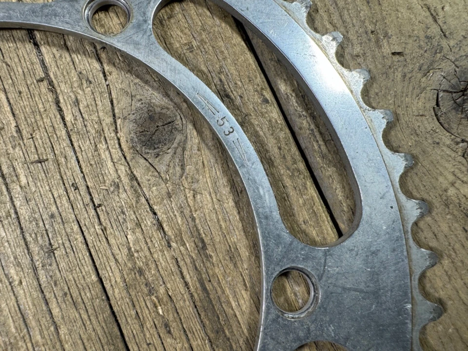 CAMPAGNOLO Anillo de Cadena 53T Plato 144 Bcd Aleación 5 Brazos Italia USADO Foto 3 de 4