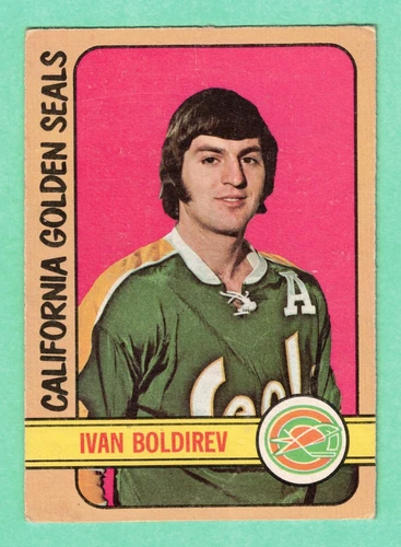 (1) IVAN BOLDIREV 1972-73 O-PEE-CHEE # 41 GOLDEN SEALS ROOKIE CREASED  (J0618)