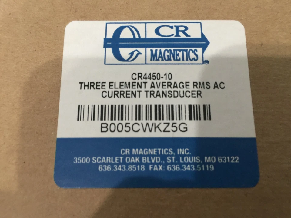 CR Magnetics CR4450-10 Average RMS AC Current Transducer with 2 Element, 20 Hz - - Image 3 of 3