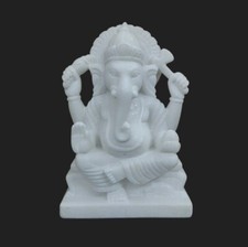 Marble Ganesh Statue, Ganesh Idol Hindu god Hand carved Ganesh Statue