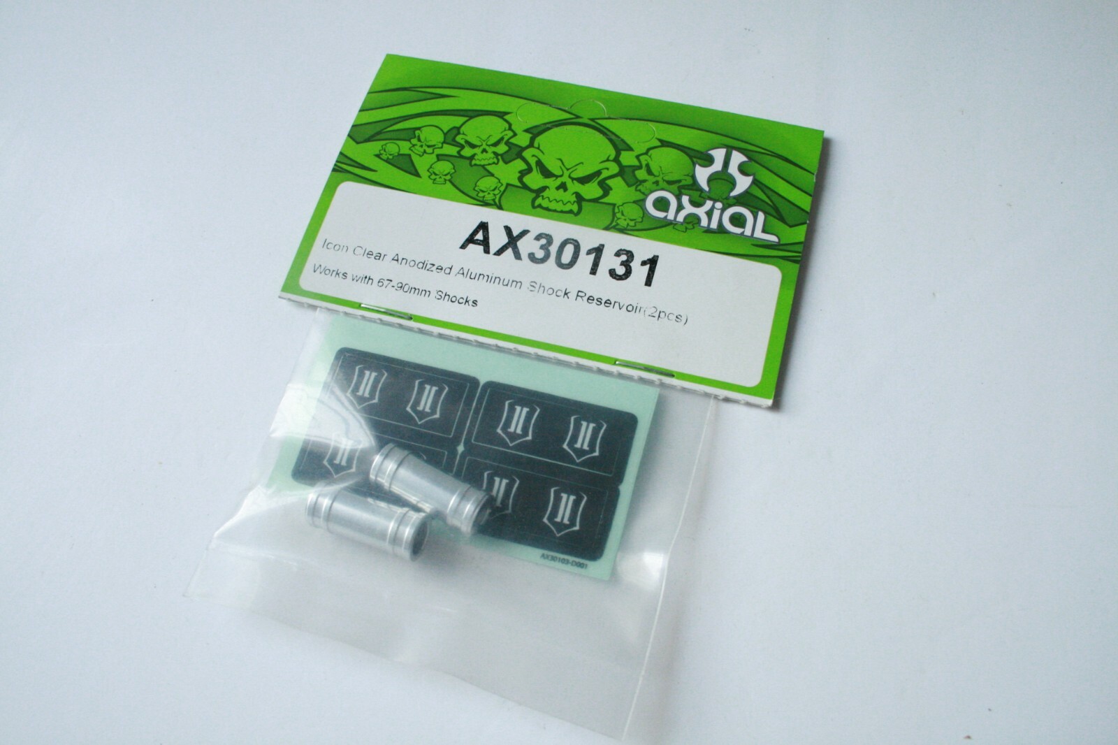 Axial Icon ClearAnodized Aluminium Shock Reservoir (2pcs) - AX30131