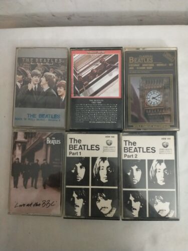 Lot of 6 VTG Beatles Cassette Tapes 1962-1966 Live at BBC Classical Rock n Roll