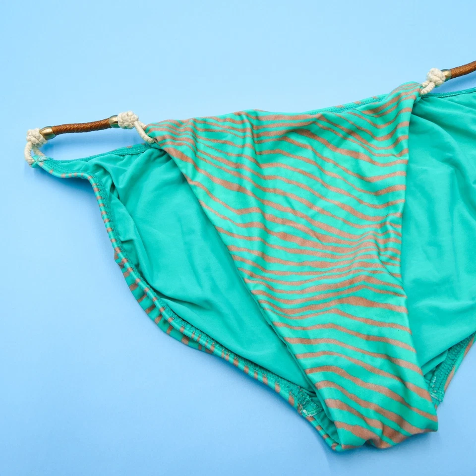 Traje de baño Vix Paula Hermanny turquesa grande brasileño corbata playa parte inferior de baño nuevo Foto 2 de 4