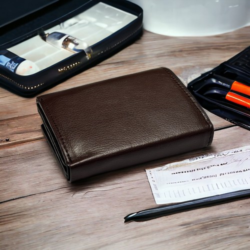 Leatherboss para hombre RFID bloqueo cazador cuero tarjeta de crédito identificación triple billetera - Imagen 6 de 8