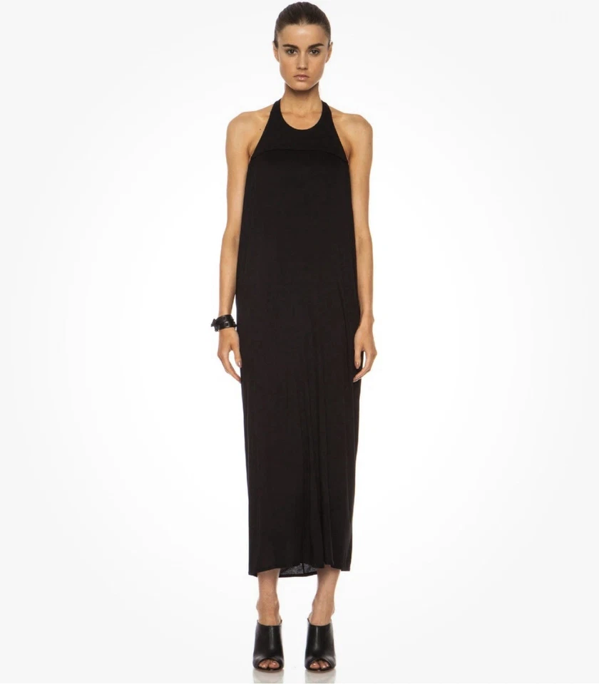 Maxi Vestido Jersey HELMUT LANG Ion Espalda Abierta Recorte Talla P (XS) Negro Espalda Corredora Foto 3 de 4