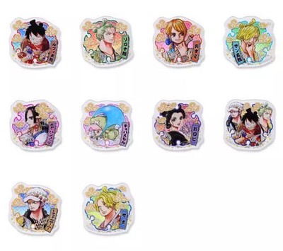 Badge Pins, Full Set of 10 Types, ''One Piece Acrylic Badge Collection Vol. 1''