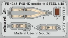 Eduard 1/48 F4U-1D Corsair Seatbelt STEEL (Hobby Boss) FE1343