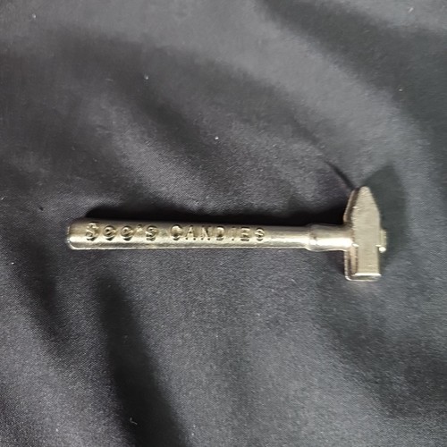 See's Candies Candy Hammer Toffee Brittle ADVERTISING Silver Tone Metal Vintage!