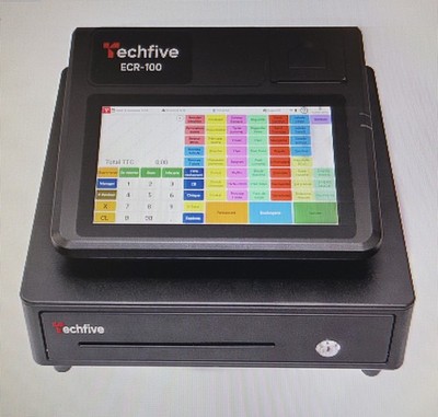 Registrierkasse TECHFIVE ECR-100 für Gastronomie, + Kassenschublade, Neu