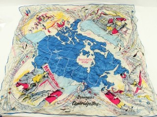 Hudson's Bay Company Cambridge Bay Souvenir Scarf Illustrated Landscape