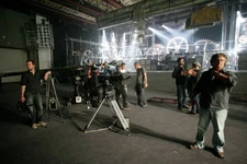 Ac/Dc And Ac Dc Crew On The Set Of The Video For "Rock 'N' Roll Train" Old Photo