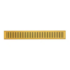 Voltaire 24 In. Stainless Steel Linear Shower Drain in Brushed Gold