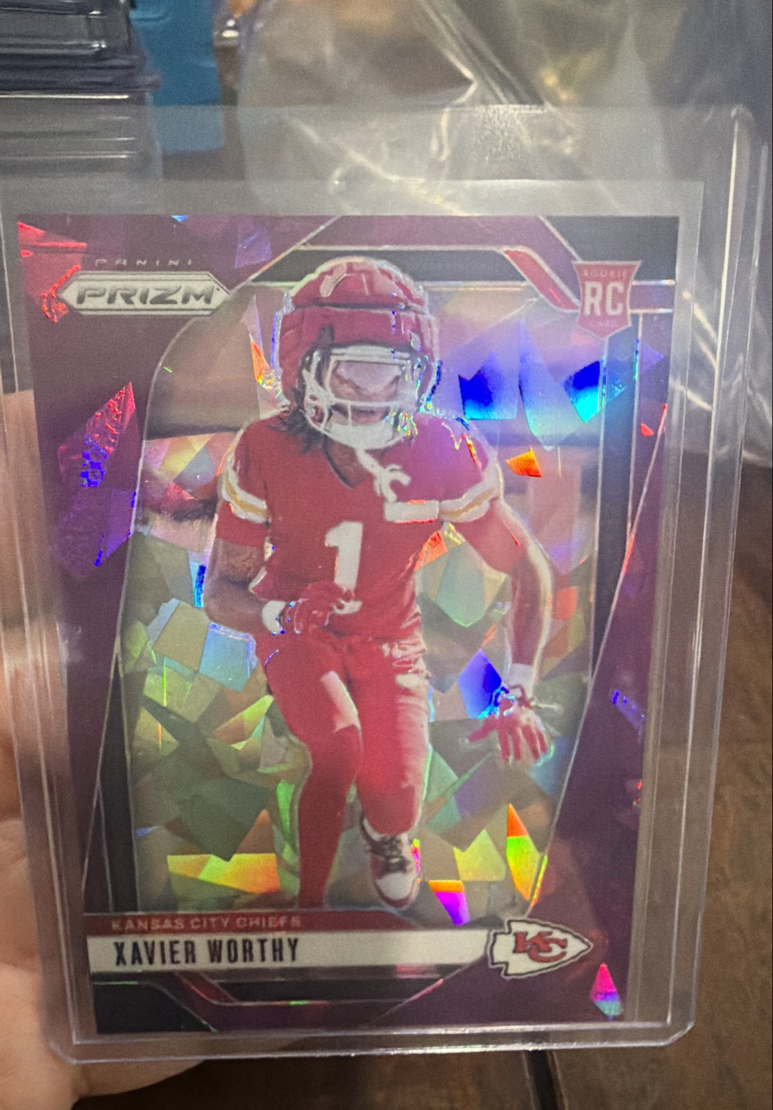 2024 Panini Prizm - Rookies Xavier Worthy #399 Purple Ice Prizm /225 (RC)