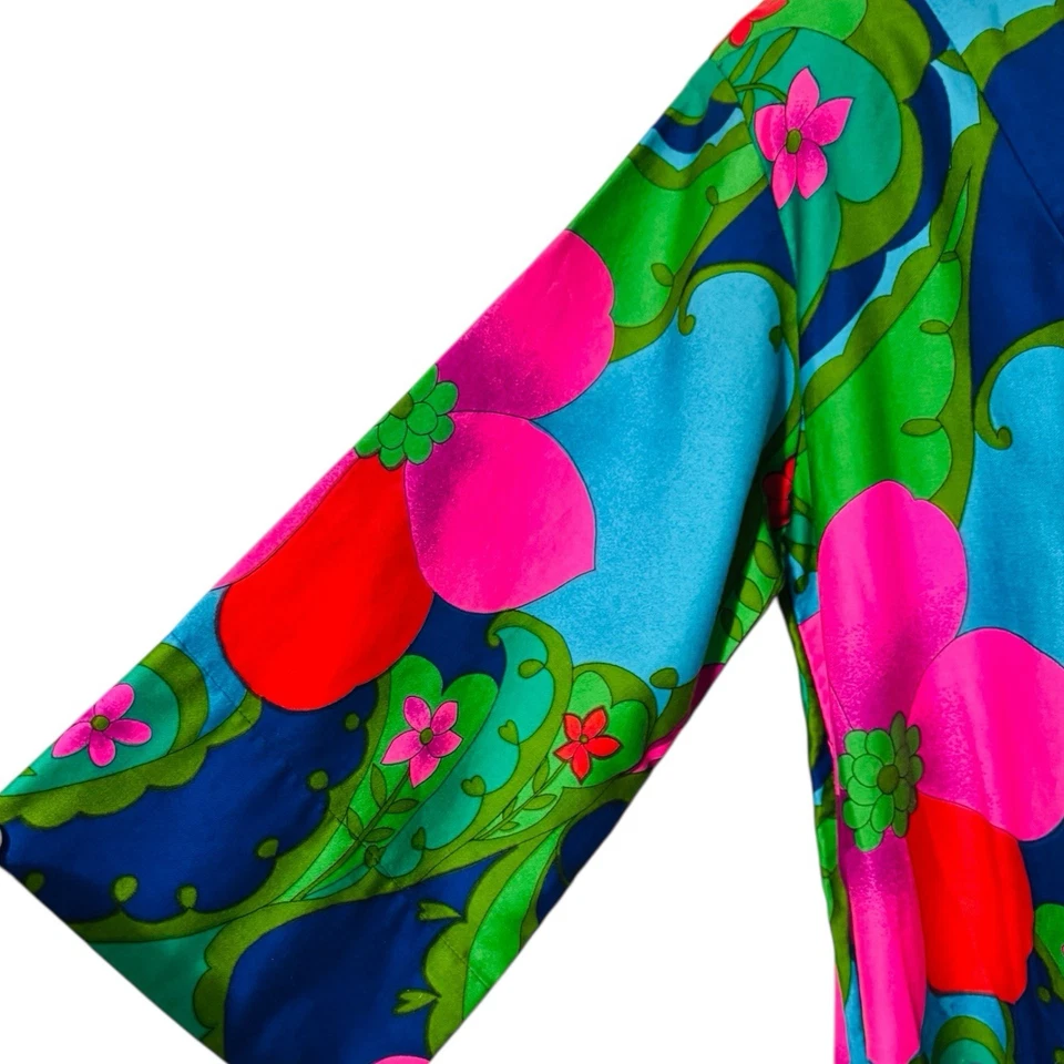 PENTHOUSE GALLERY CATHERINE OGUST Dress Designer Psychedelic Floral Vintage 60’s - Image 3 of 4