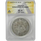 1902 S Morgan Dollar VG 8 Details ANACS Silver $1 Coin SKU:I21664