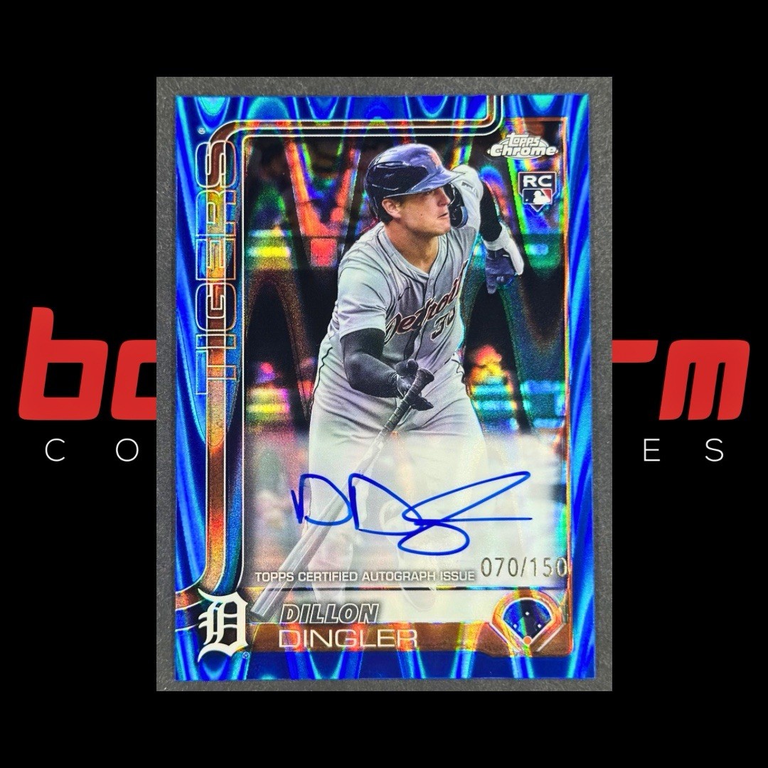 2025 Topps Chrome - Rookie Autographs Dillon Dingler #RA-DD Blue RayWave /150