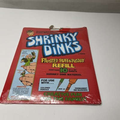 Vintage Shrinky Dinks Frosted Ruff & Ready Refills Opened 10 Sheet #4500