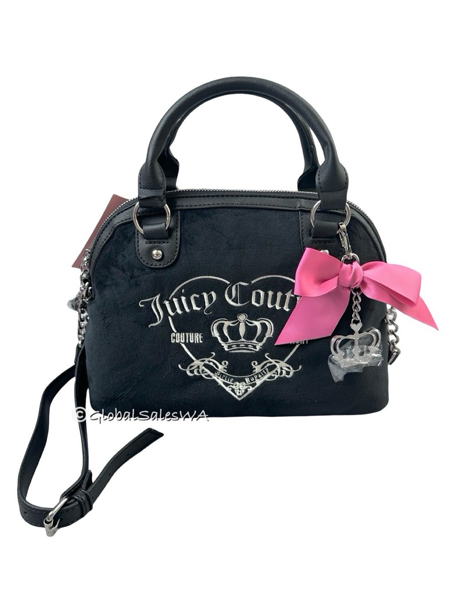 Juicy Couture Girlie Royalty Satchel Black Liquorice Bag Matching