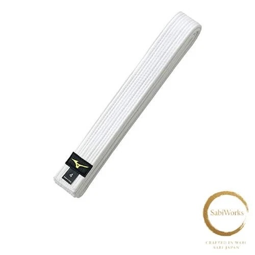 Nuova cintura MIZUNO Mizuno Judo bianca tessuto twill cintura schiena aperta taglia 4