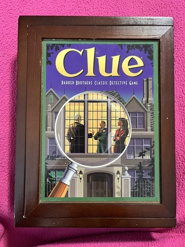 Clue Wooden Box COMPLETE Parker Brothers 2009 Vintage Game Collection Bookshelf