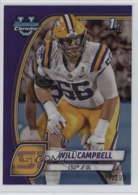 2024 Bowman U Chrome Purple Refractor 27/399 Will Campbell #181 08r6