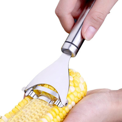Corn Peeler Tool, Stainless Steel Corn Cob Remover, Multifunctional Kitchen Cutt