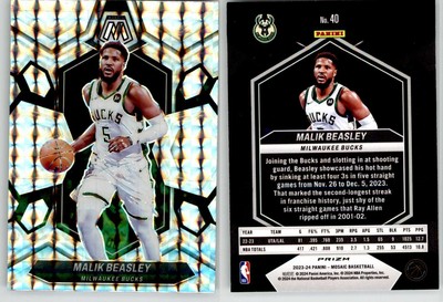 Malik Beasley 2023-24 Mosaic Mosaic Prizm #40 Bucks
