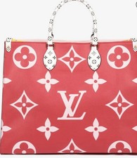 Louis Vuitton OnTheGo Tote GM Pink Red Yellow Multicolour Canvas Monogram Giant