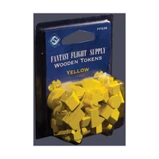 FFG Boardgame Accessory Wooden Tokens - Yellow New