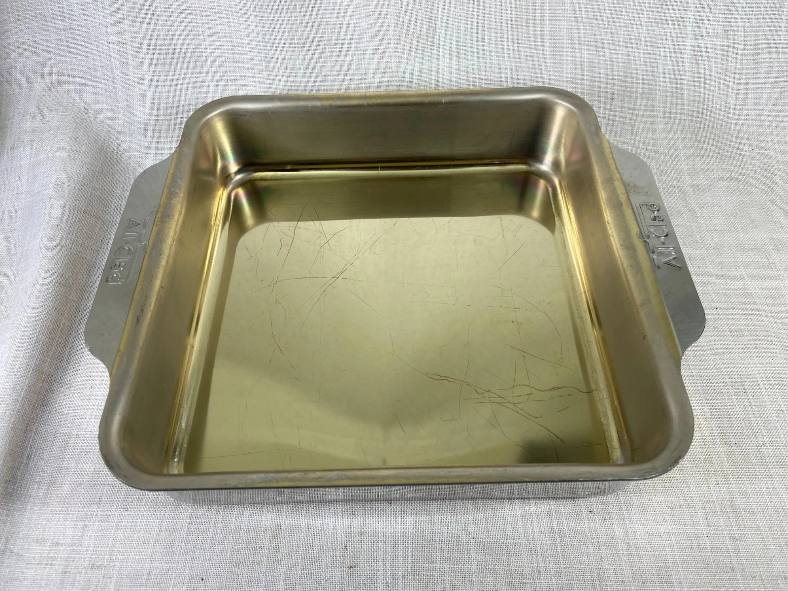 Vintage All-Clad Gold Standard 8x8 Baking Pan Rare Tri-Ply Made in USA