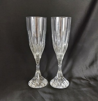 Cathedrale by Christofle Fluted Champagne Glasses   Set of Two   Made in France