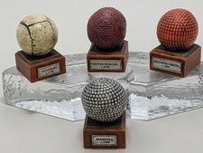 Antique Golf Ball Reproduction Set of Four Machine Gutty Gutta Percha Feathery